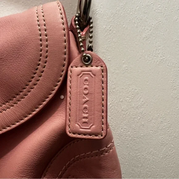 Coach vintage pink Leather Shoulder Bag - Picture 6 of 7